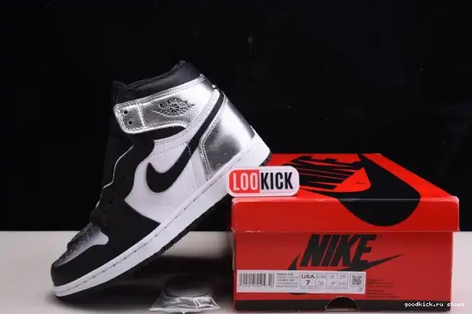 Rep OG JORDAN 1 CD0461-001 TOE AIR HIGH SILVER WMNS 0506